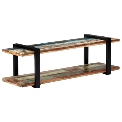 Afbeelding van Tv meubel 130x40x40 cm massief gerecycled hout
