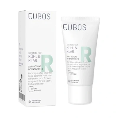 Afbeelding van Eubos Fris en transparant, anti roodheid, intensieve crème, 30 ml, aanbevolen door dermatologen, voor rode huid, droge huid bij rosacea, regeneratie