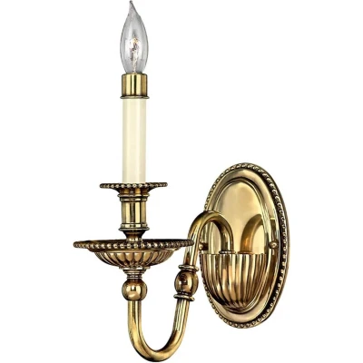 Afbeelding van Hinkley LED Wandlamp Cambridge 1X E14 Max 40W Burnished Brass