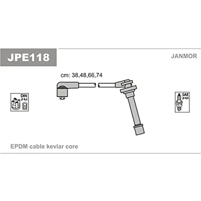 Afbeelding van JANMOR JPE118 Bougiekabelset NISSAN: ALMERA 1, 100NX