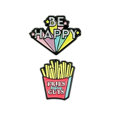 Afbeelding van Legami 2 stuks metalen stickers, 3,2 x 2,5 cm, wegwerpstickers, gekookt, voor het opplakken op krant, smartphone en andere accessoires, Be Happy, volledige hechting na 10 minuten