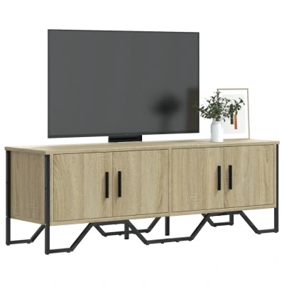 Afbeelding van Tv meubel 122x34x41 cm bewerkt hout sonoma eikenkleurig