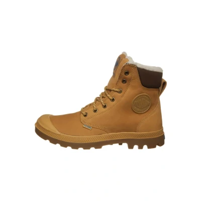 Afbeelding van Palladium Pampa Sport Veterboots, Maat: 43, Amber gold/mid gum Leer