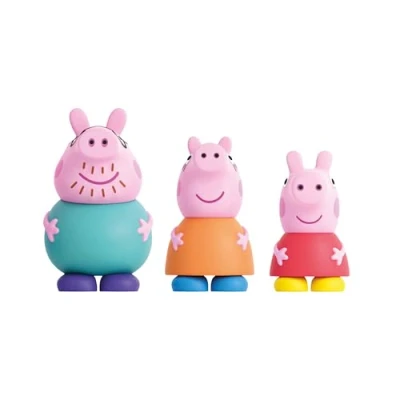 Afbeelding van Peppa Pig Squeezes Mummy, Daddy &amp; Big 3 x Knijpbeestjes voor in Bad Vanaf 12 Maanden