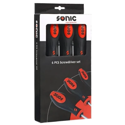 Afbeelding van SONIC 600618 Schroevendraaierset 6 PH.1, PH.2, SL 3mm, 4mm, 5.5mm, 6.5mm Display (karton)