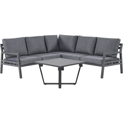 Afbeelding van Beliani VIZZINI Loungeset voor 5 Grijs Aluminium