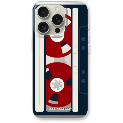 Afbeelding van Case Company® hoesje geschikt voor iPhone 16 Pro Here&#039;s your tape Soft Cover Telefoonhoesje Bescherming aan alle Kanten en Schermrand