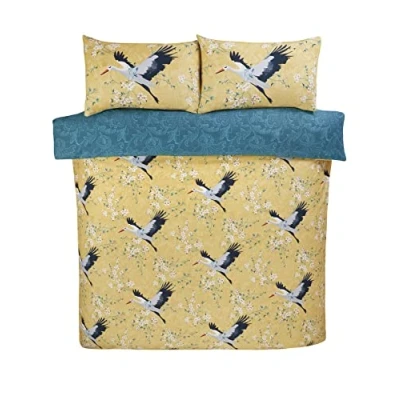 Afbeelding van Dekbedovertrek Kraanvogel Microvezel Lits jumeaux 230x220cm 2st. 50x75 Kussenslopen