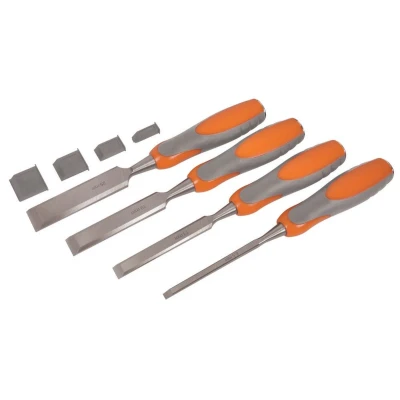 Afbeelding van AVIT AV10010 Steekbeitelset voorzien van geharde stalen klingen met breedtes 6,5, 13, 19 en 25 mm