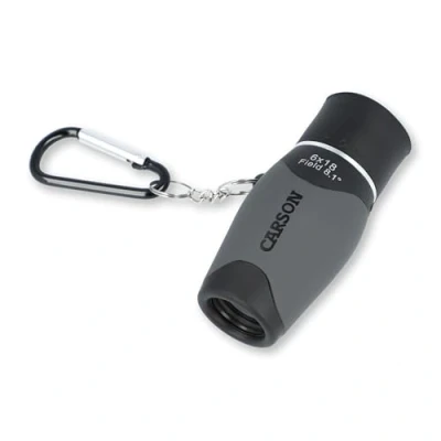 Afbeelding van Carson MM 618 MiniMight Compacte monoculair met karabijnhaak, 6 x 18 cm, grijs