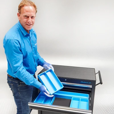 Afbeelding van Datona® Vakverdeling met 2 compartimenten 10 stuks Blauw
