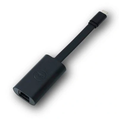 Image de Dell 470 ABND Adaptateur pour câble Gigabit Ethernet USB Type C Noir (connecteur mâle, connecteur Femelle)