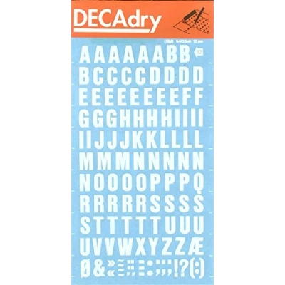 Afbeelding van Apli DDB12F witte hoofdletters 12 mm 117 tekens