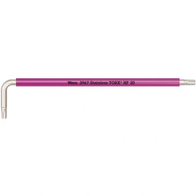 Afbeelding van WERA 3967 SXL HF TORX Multicolour stiftsleutelstiftsleutel met vasthoudfunctie, lang, RVS, TX 20 x 137 mm 05022684001