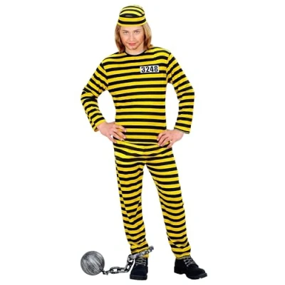 Afbeelding van W WIDMANN MILANO Party Fashion Gevangenenkostuum voor kinderen, gevangene, carnavalskostuums
