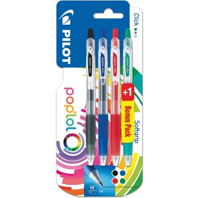 Afbeelding van Pilot Gelroller Pop&#039;lol, Blister Van 3 + 1 Gratis, In Geassorteerde Kleuren