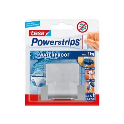 Afbeelding van tesa POWERSTRIPS® Waterproof dubbele haak Metaal Inhoud: 1 stuk(s)