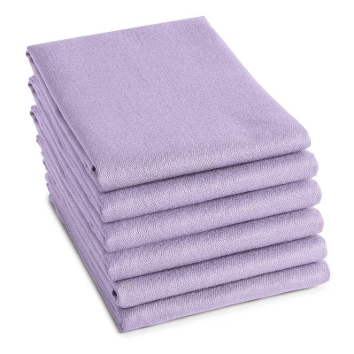 Afbeelding van DDDDD 6x Theedoek Logo 60x65 cm Pastel Lila Set van 6 stuks