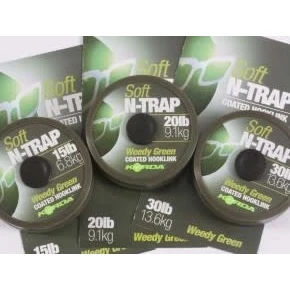 Image de Korda N Trap Soft Coated Hooklink Weedy Green (20m) Taille : 30lb 13.6kg