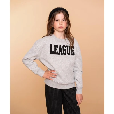 Afbeelding van Geisha Girls Sweater League Grijs dessin 128