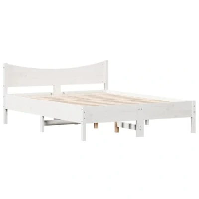 Image de vidaXL Cadre de lit sans matelas blanc bois pin massif 120x200 cm322000