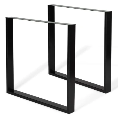 Afbeelding van Lot de 2 pieds table carrés 78x71 cm design industriel
