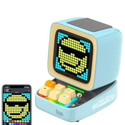 Afbeelding van Divoom Ditoo Multifunctionele Pixel Art LED draagbare Bluetooth luidspreker, 256 programmeerbaar paneel met feestlicht, smart digitale tafelklok, gaming muziekbox ondersteunt TF kaart en radio