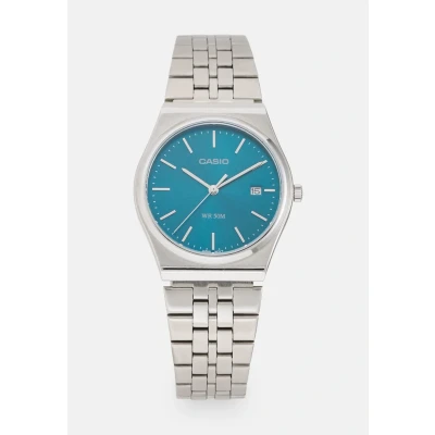 Afbeelding van Casio Watch Unisex Horloge silvercoloured/petrol blue, Maat: One Size, Silver coloured/petrol blue