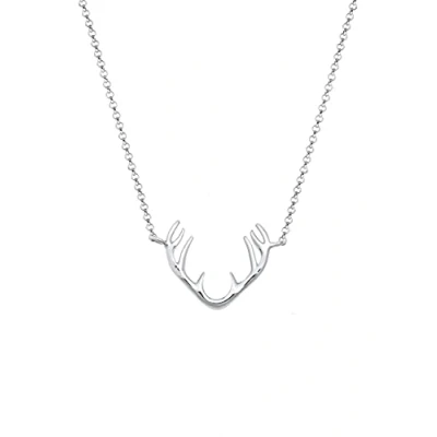 Afbeelding van Elli Geweih Ketting, Dames, Maat: 45, Silver coloured