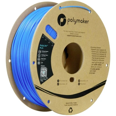 Afbeelding van Polymaker PolyLite PLA Filament Azure Blue 1.75mm 1KG