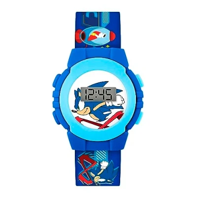 Afbeelding van Sonic SNC4316 Digitaal kwartshorloge voor jongens, met kunststof band, Blauw, Japans, japans