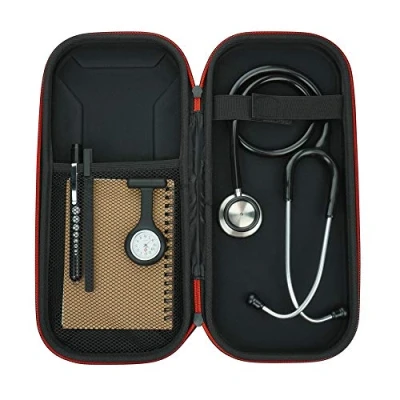 Afbeelding van Stethoscoopset Inclusief stethoscoop met dubbele kop, zakhorloge, penlamp, etui, pen en A6 notitieblok Perfect cadeau voor verpleegsters, tandartsen, medische studenten
