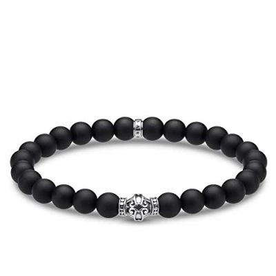 Afbeelding van Thomas SABO Armband 925 STERLINGSILBER, GESCHWÄRZT Armband, Maat: 17, Schwarz, silberfarben