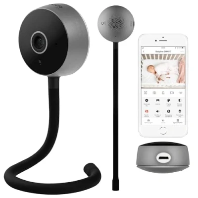 Image de Lionelo Babyline Smart Babyphone Caméra WiFi, Détection Mouvement &amp; Son, Vision Nocturne, Application Mobile, Température Humidité, Audio Bidirectionnel, Surveillance Bébé Intelligente