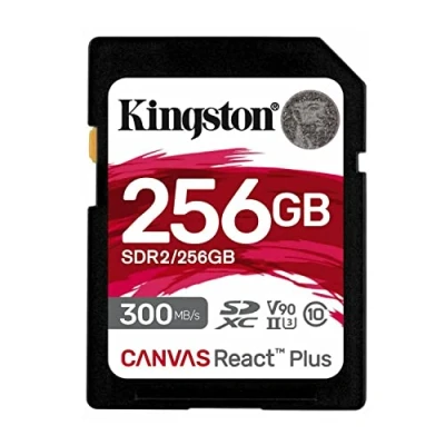 Image de Kingston Canvas React Plus Carte mémoire flash 256 Go Video Class V90 / UHS II U3 Class10 SDXC