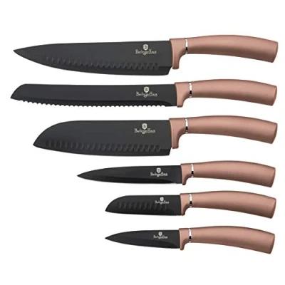 Afbeelding van Berlinger Haus Metallic Line Rose Gold Edition messenset BH/2543 Roségoud 18/8 roestvrij staal 6 stuks