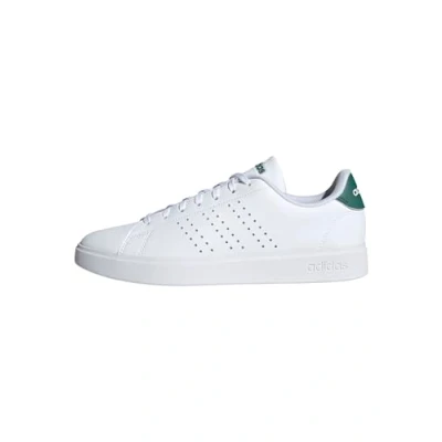 Image de adidas Homme ADVANTAGE 2.0 SHOES, Cloud White/Core Black/Green, 41 1/3 EU
