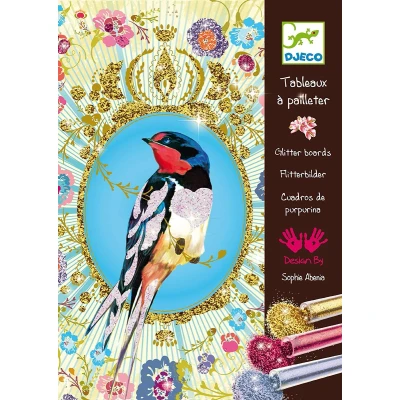 Afbeelding van Djeco Knutselset Glitter Vogels