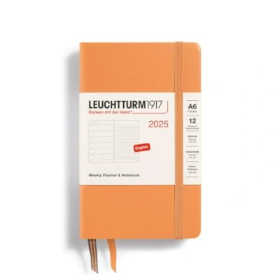 Afbeelding van Leuchtturm1917 Weekly Planner &amp; Notebook A6 Pocket 12 maanden 2025 Hardcover Apricot