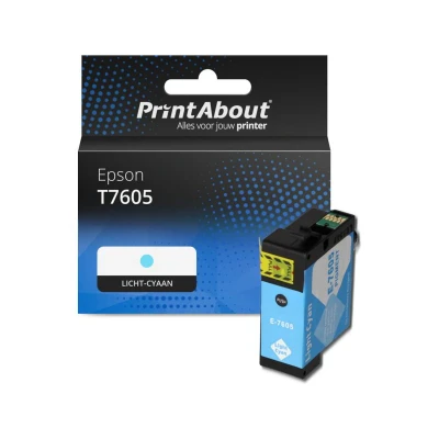 Afbeelding van Huismerk Epson T7605 Inktcartridge Licht cyaan