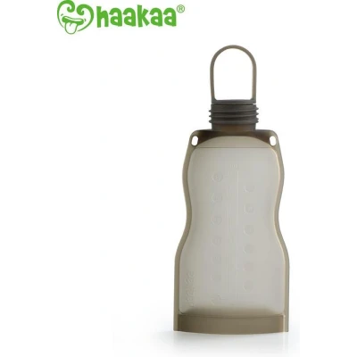 Afbeelding van Haakaa Siliconen herbruikbare Bewaarzak 260ml knijpzak fruitzak smoothie 2 stuks