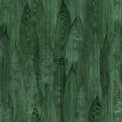 Afbeelding van ESTAhome behang bladeren emerald groen 138988 0,53 x 10,05 m