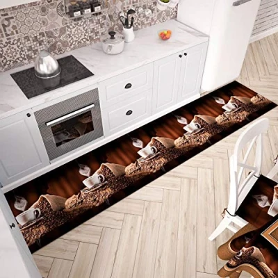 Afbeelding van Petti Artigiani Italiani keukenmat, antislip en wasbaar, 52 x 240 cm, motief koffie 1 100% Made in Italy.