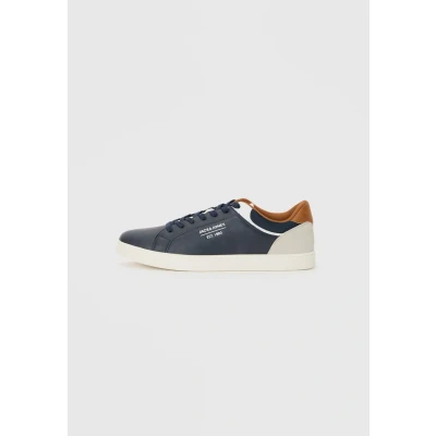 Afbeelding van JACK &amp; JONES Baskets Jfwjordan Sn pour homme, Navy Blazer Detail Bright White Cognac, 40 EU