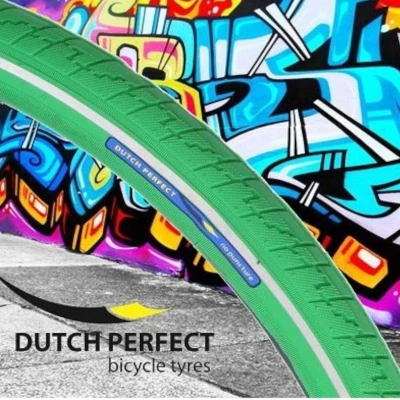 Afbeelding van Buitenband Dutch Perfect 28 x 1 ½&quot; 40 635 no puncture groen met reflectie