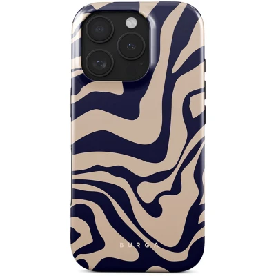 Afbeelding van Burga Hoesje geschikt voor Apple iPhone 16 Pro Max Telefoonhoesje Hardcase Tough Backcover Shockproof Schokbestendig Anti Shock Proof Vigilant Blauw,bruin