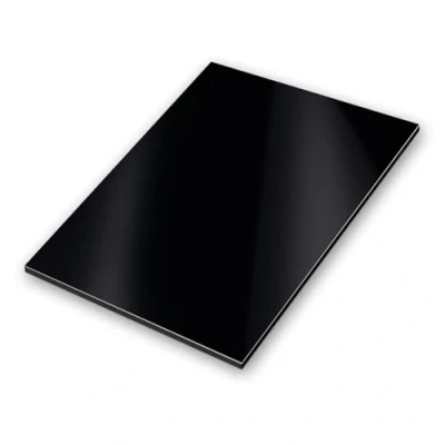 Afbeelding van aluminium composietplaat zwart, plaat, weerbestendig, voor modelbouw, beurzen, bewegwijzering, doe het zelf, zeefdruk, 30 x 40 cm, az_132