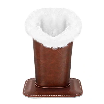 Afbeelding van MoKo Brilhouder, oppervlak van PU leer en suède voering, magnetische houder, stofdicht krasbestendig, perfect voor brillen/zonnebrillen, Bruin