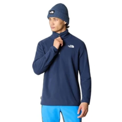 Afbeelding van The North Face Glacier 1/4 ZIP Fleece trui, Heren, Maat: Small, Summit navy
