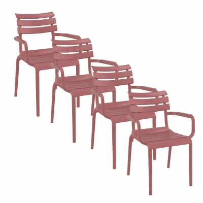 Afbeelding van Paris tuinstoel marsala 4 stuks